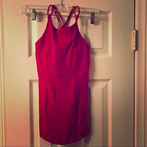 Red Lululemon crisscross back tank size 4